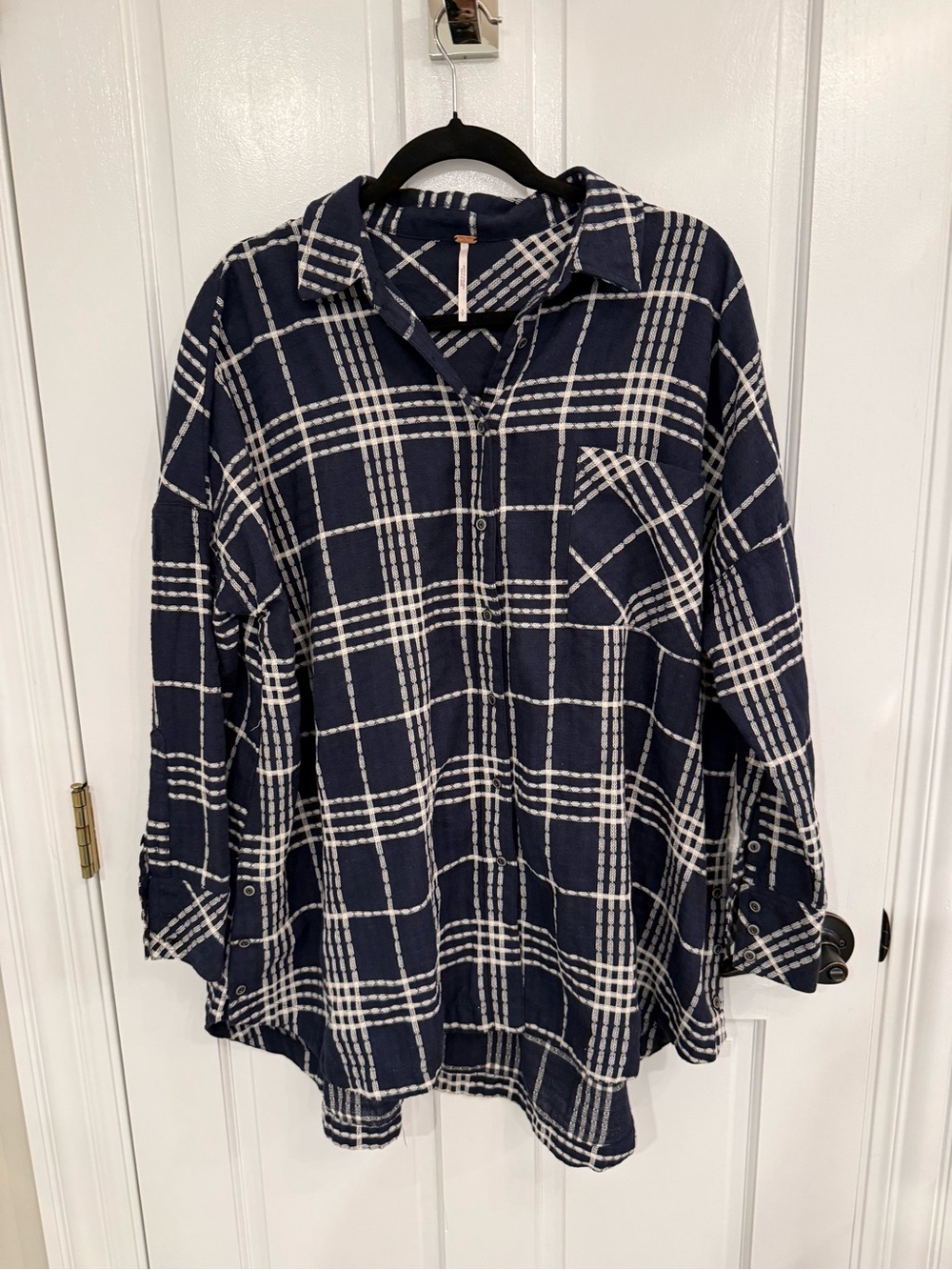 Free People Oversized Cotton Blend Shirt